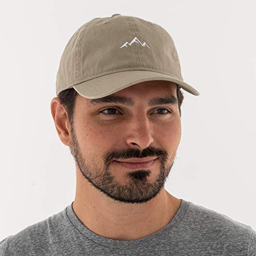 Outdoor Cap Standard Mountain dad hat-unstructured soft cotton cap, Khaki, One Size