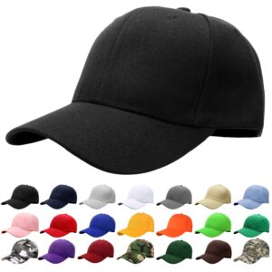 falari baseball cap adjustable size for running workouts and outdoor activities all seasons (1pc black)