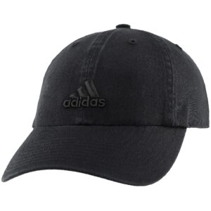 adidas women's saturday relaxed fit adjustable hat, black, one size, 975318