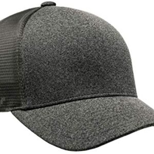 Flexfit unisex adult Flexfit Melange Unipanel Trucker Cap, Dark Grey, Large-X-Large US