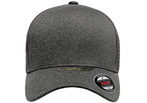 Flexfit unisex adult Flexfit Melange Unipanel Trucker Cap, Dark Grey, Large-X-Large US