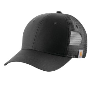 carhartt men's rugged professional™ series canvas mesh-back cap,black,one size