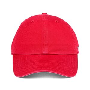 '47 Blank Classic Clean Up Cap, Adjustable Plain Baseball Hat for Men and Women – Red