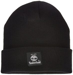 timberland short watch cap, black, one size