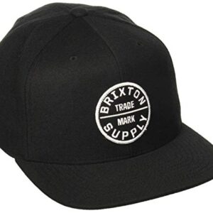 Brixton Men's Oath III Medium Profile Adjustable Snapback Hat, black, One Size