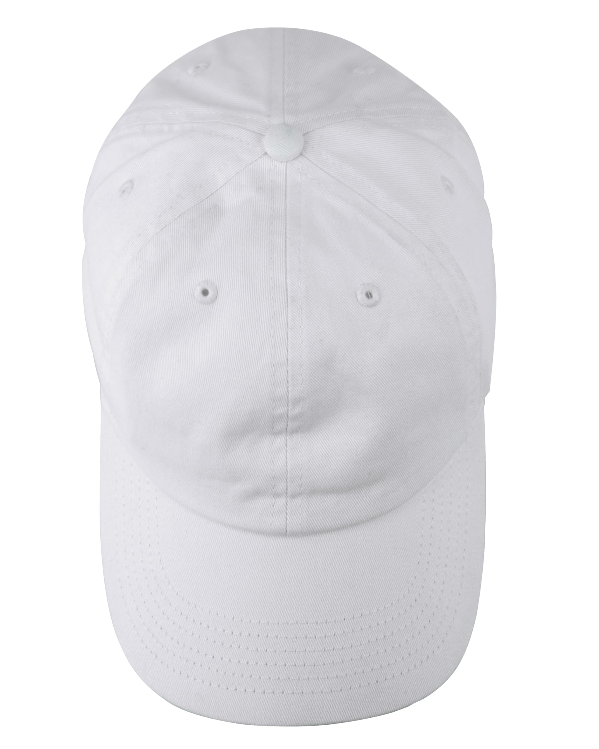 Gelante Baseball Caps Dad Hats 100% Cotton Polo Style Plain Blank Adjustable Size. 1805-White-1PC