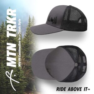 Grace Folly Trucker Hat for Men or Women- Many Cool Designs (Mountain- Gray)