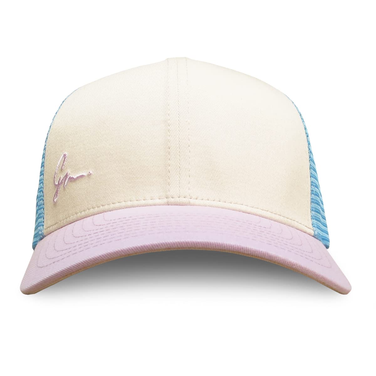 Grace Folly Beach Trucker Hats for Women- Snapback Baseball Cap for Summer (Classic Blue & Lavender)