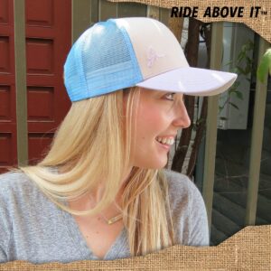 Grace Folly Beach Trucker Hats for Women- Snapback Baseball Cap for Summer (Classic Blue & Lavender)