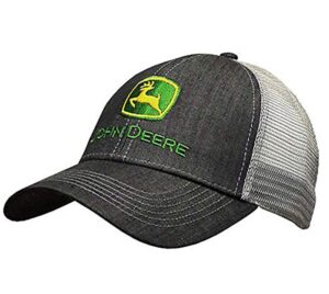 john deere men's standard baseball, charcoal, one size