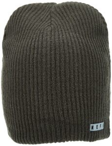 neff mens daily beanie, warm, slouchy, soft headwear beanie hat, charcoal, one size us