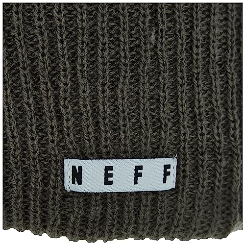 NEFF mens Daily Beanie, Warm, Slouchy, Soft Headwear Beanie Hat, Charcoal, One Size US