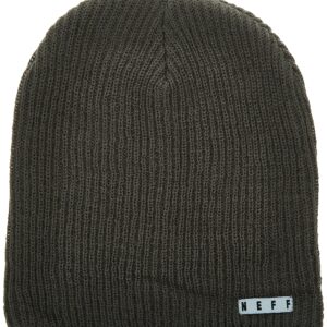 NEFF mens Daily Beanie, Warm, Slouchy, Soft Headwear Beanie Hat, Charcoal, One Size US