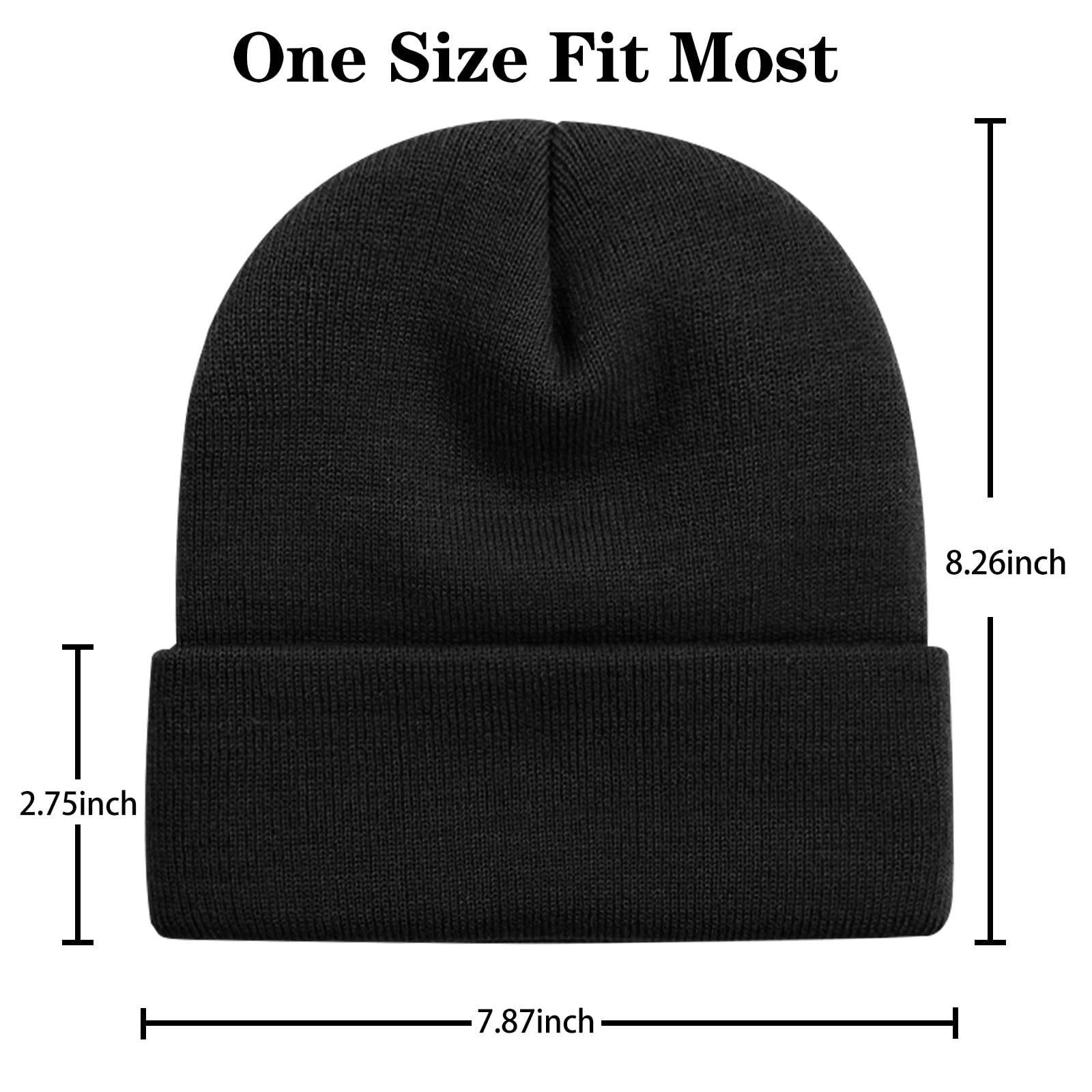 Ruqizhi Beanie Hat for Men Women Slouchy Beanie Hats Winter Knit Cuffed Beanie Soft Hat