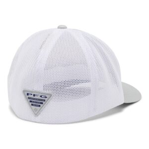 Columbia Unisex PFG Mesh Ball Cap, Cool Grey/White/Vivid Blue/Marlin, S/M