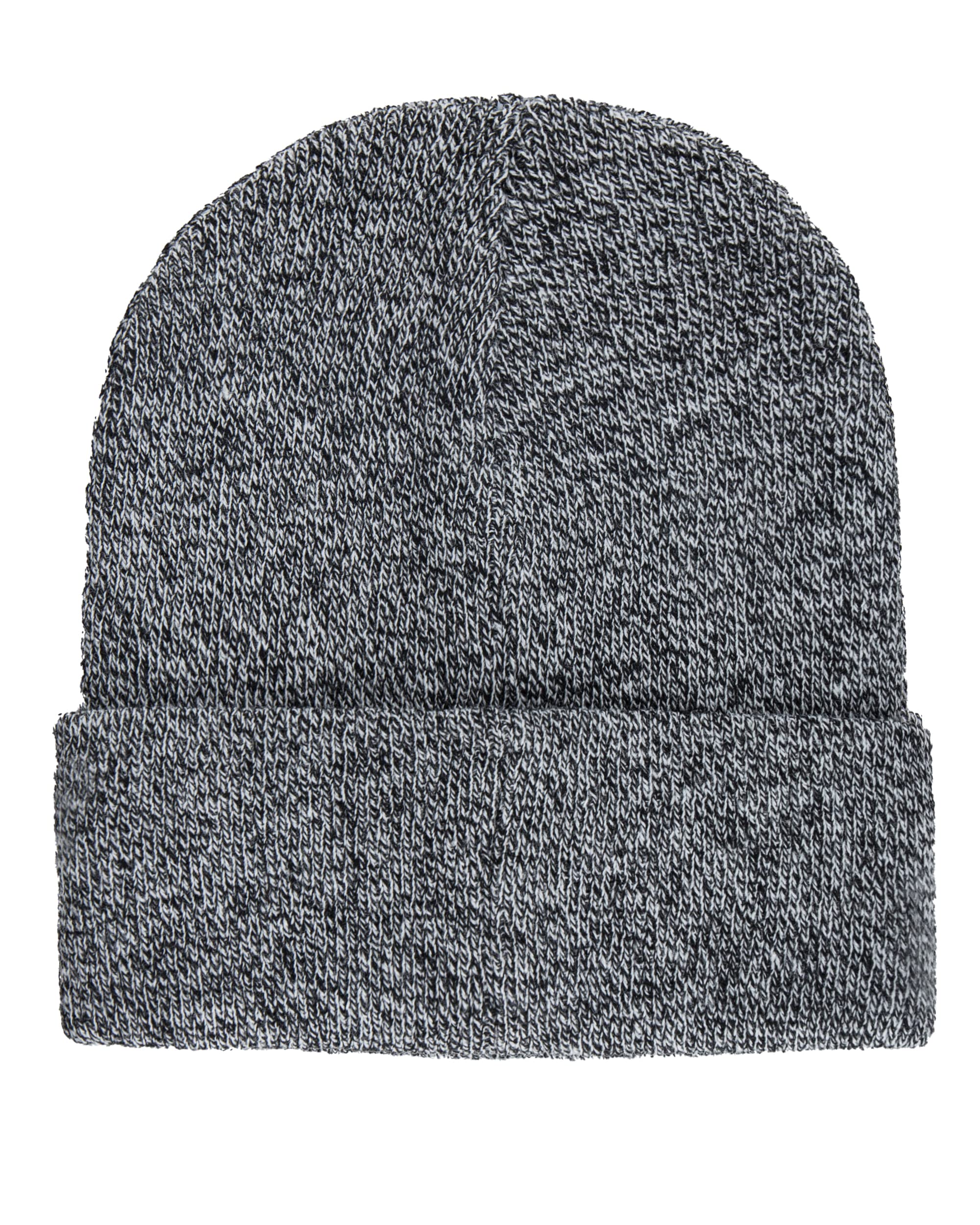 Levi's Unisex Adult All Season Comfy Leather Logo Patch Cuffed Hero Beanie Hat, Marled Grey