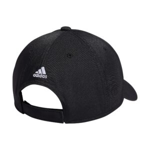 adidas Men's Decision Structured Low Crown Adjustable Fit Hat, Black/White, One Size