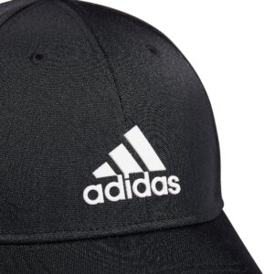 adidas Men's Decision Structured Low Crown Adjustable Fit Hat, Black/White, One Size