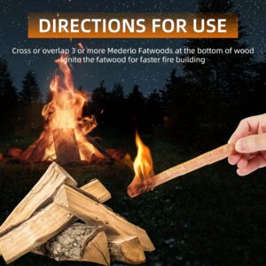 5 lbs Fatwood Fire Starter Sticks, 100% Natural Kindling Firewood Firestarter for Stoves, Pine Wood for Fireplaces, Campfires, Bonfires, Grill