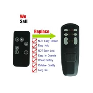 Hotsmtbang Replacement Remote Control for Armanni 50R EF50R Inset Fire Wall Mounted Electric Fireplace Heater