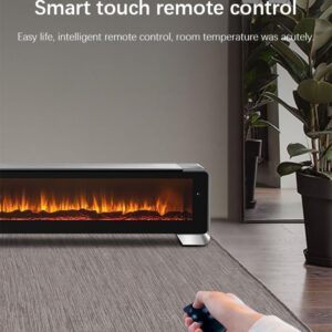 Kataou Wardrobe Skirting Whole House Rapid Heat 3D Fire Fireplace Touch Remote Smart Home Heaters Electrical Heater for Room (Size : Modelo mecánico)