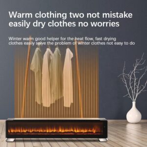 Kataou Wardrobe Skirting Whole House Rapid Heat 3D Fire Fireplace Touch Remote Smart Home Heaters Electrical Heater for Room (Size : Modelo mecánico)