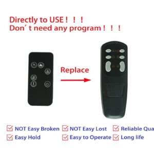 Remote Control for Jarka&Co JC-EFITJ23B3-UK JC-EFITJ23B2-UK EFW-TJ34A Inset Fire Wall Mounted Electric Fireplace Heater