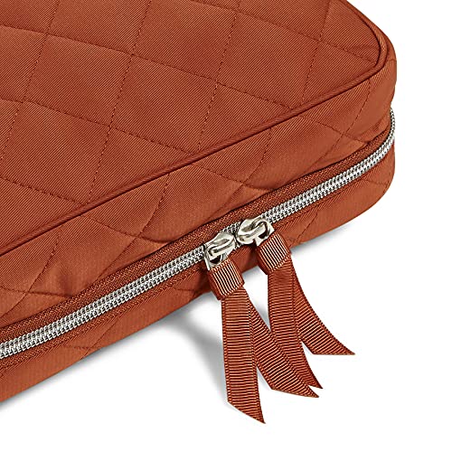 Vera Bradley Women's Performance Twill Zip Hanging Travel Organizer, Toasted Terracotta, One Size