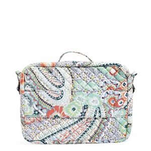 Vera Bradley Women's Cotton Grand Vanity Toiletry Makeup Organizer Case, Citrus Paisley - Recycled Cotton, One Size