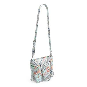 Vera Bradley Women's Cotton Multi-Strap Shoulder Satchel Purse, Citrus Paisley - Recycled Cotton, One Size