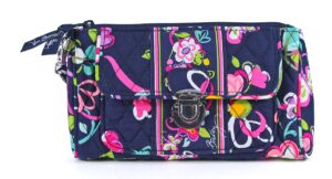 vera bradley pushlock wristlet in ribbons