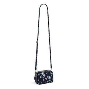 Vera Bradley Women's Performance Twill All in One Crossbody Purse With RFID Protection, Navy Garden, One Size