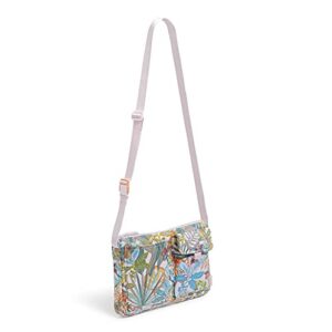 Vera Bradley Women's Cotton Utility Small Crossbody Purse, Rain Forest Canopy - Recycled Cotton, One Size