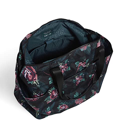 Vera Bradley Women's Recycled Lighten Up Reactive Travel Tote Travel Bag, Rose Foliage, One Size