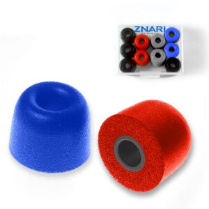 Earbud Foam Tips with Protective Case - Sports Earphone TIp - 5 Pairs 10 Pieces - Medium Multi-Color