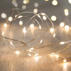 anjaylia led fairy string lights, 10ft/3m 30leds firefly string lights garden home party wedding festival decorations crafting battery operated lights, warm white