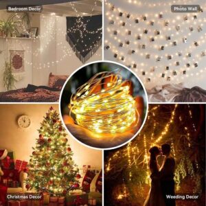 Fairy Lights Battery Operated Firefly Twinkle String Lights Mini 6Pack Cooper Wire 6.6ft 20L Indoor Waterproof for Bedroom Christmas Easter Halloween Parties Wedding (Warm White)