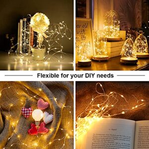 Fairy Lights Battery Operated Firefly Twinkle String Lights Mini 6Pack Cooper Wire 6.6ft 20L Indoor Waterproof for Bedroom Christmas Easter Halloween Parties Wedding (Warm White)