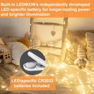 LEDIKON 18 Pack Fairy Lights Battery Operated String Lights-3.3ft 20 LED Silver Wire Warm White Firefly Mini Lights for Wedding,Party,DIY Crafts,Mason Jars,Centerpiece Table Decorations