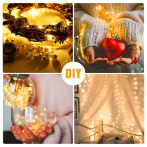 Onforu 16 Pack Fairy Lights Battery Operated String Lights, 6.5ft 20 Mini LED Lights, IP67 Waterproof Warm White Fairy Lights, Twinkle Lights for Mason Jar Wedding Centerpiece Decor Christmas Bedroom