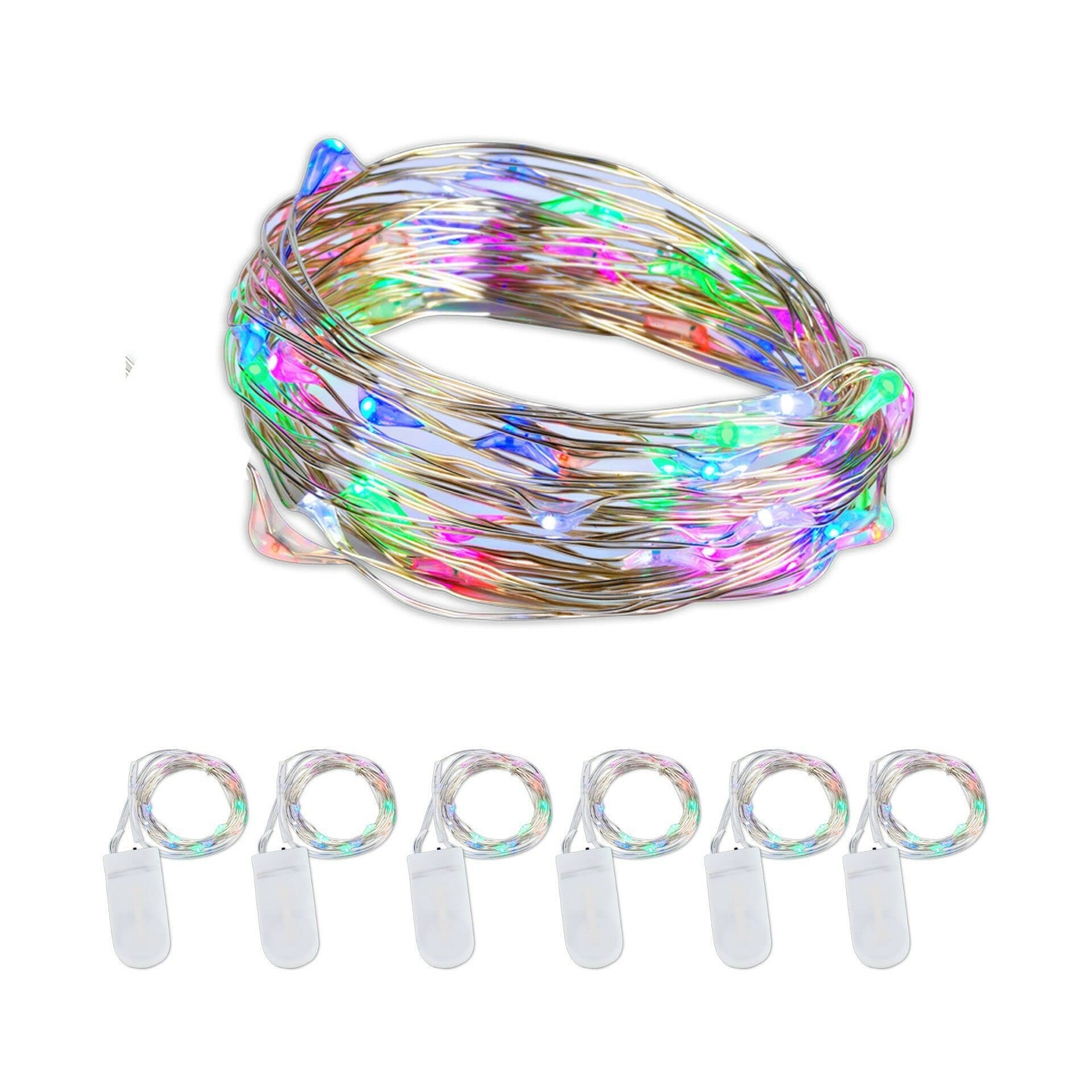 6 X 20 LED MC String Battery Operated Copperr String Wire Fairy Lights Xmas Party