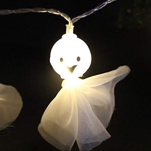 LED Halloween Lights,Party Ghost Battery Operated Fairy Lights Indoor Outdoor Garden Tree Decoration Wire Lights