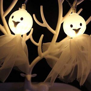 LED Halloween Lights,Party Ghost Battery Operated Fairy Lights Indoor Outdoor Garden Tree Decoration Wire Lights