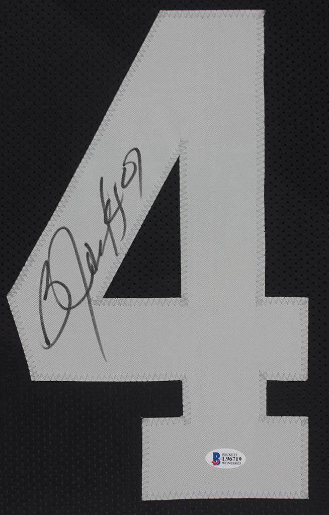 Bo Jackson Autographed Black Jersey - Beautifully Matted and Framed - Hand Signed By Bo Jackson and Certified Authentic by Beckett - Includes Certificate of Authenticity