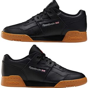 Reebok Men Workout Plus Sneaker, Black/Carbon/Classic red, 10.5