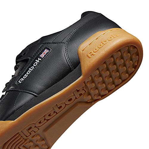 Reebok Men Workout Plus Sneaker, Black/Carbon/Classic red, 10.5