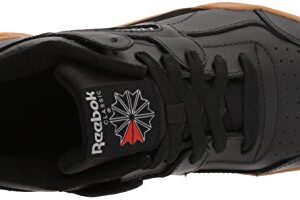 Reebok Men Workout Plus Sneaker, Black/Carbon/Classic red, 10.5