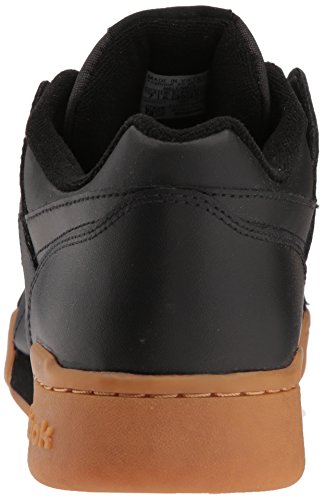 Reebok Men Workout Plus Sneaker, Black/Carbon/Classic red, 10.5