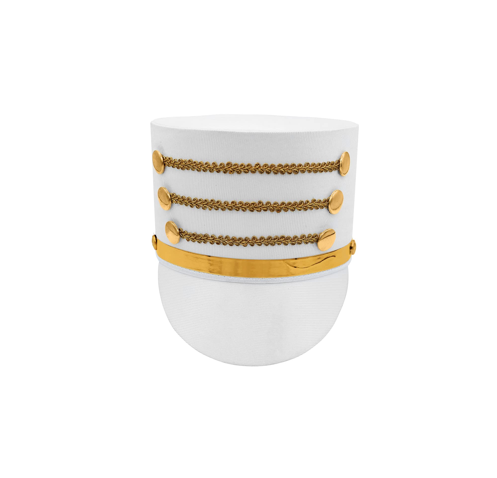 Nicky Bigs Novelties Adult Toy Soldier Hat - Marching Band Major Dress Hats - Ringmaster Nutcracker Cosplay Halloween Costume Accessory, White, One Size