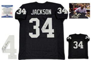 bo jackson autographed signed jersey - beckett authentic - black